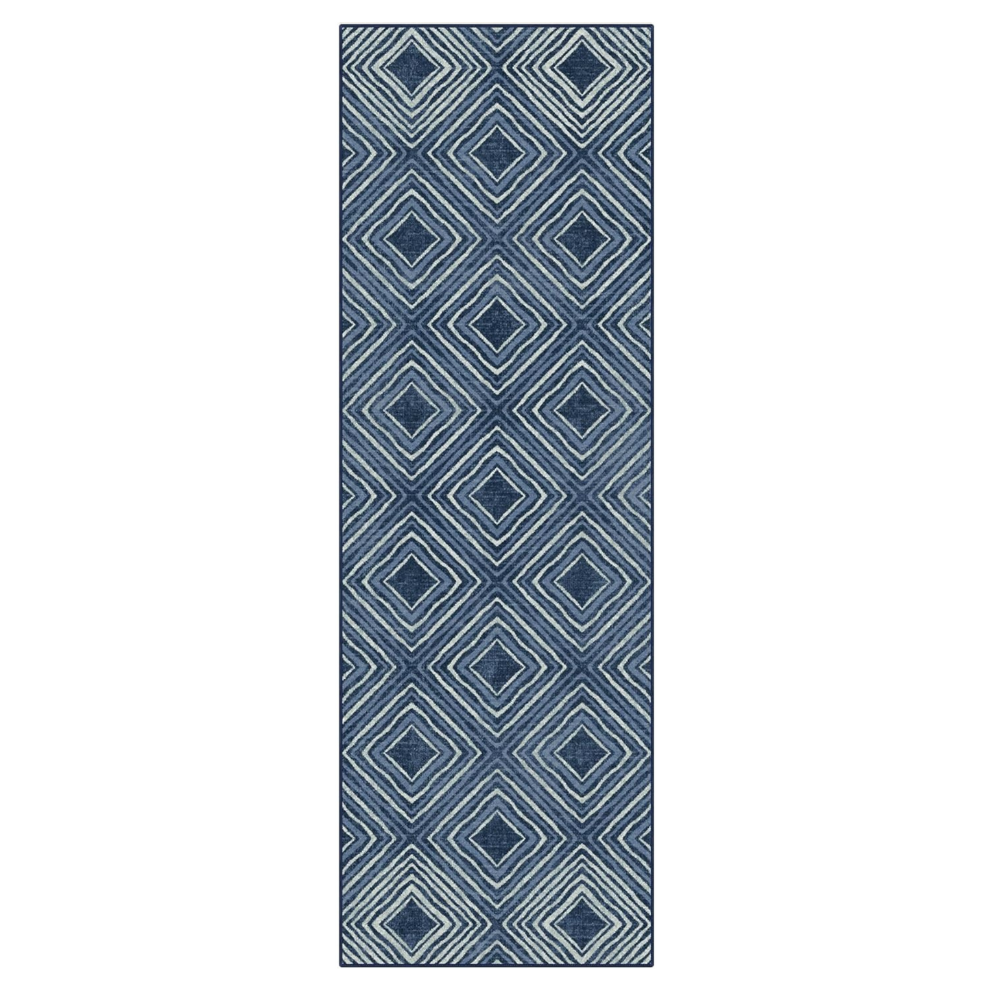 GENIMO Modern Geometric Checkered Machine Washable Non Slip Area Rug
