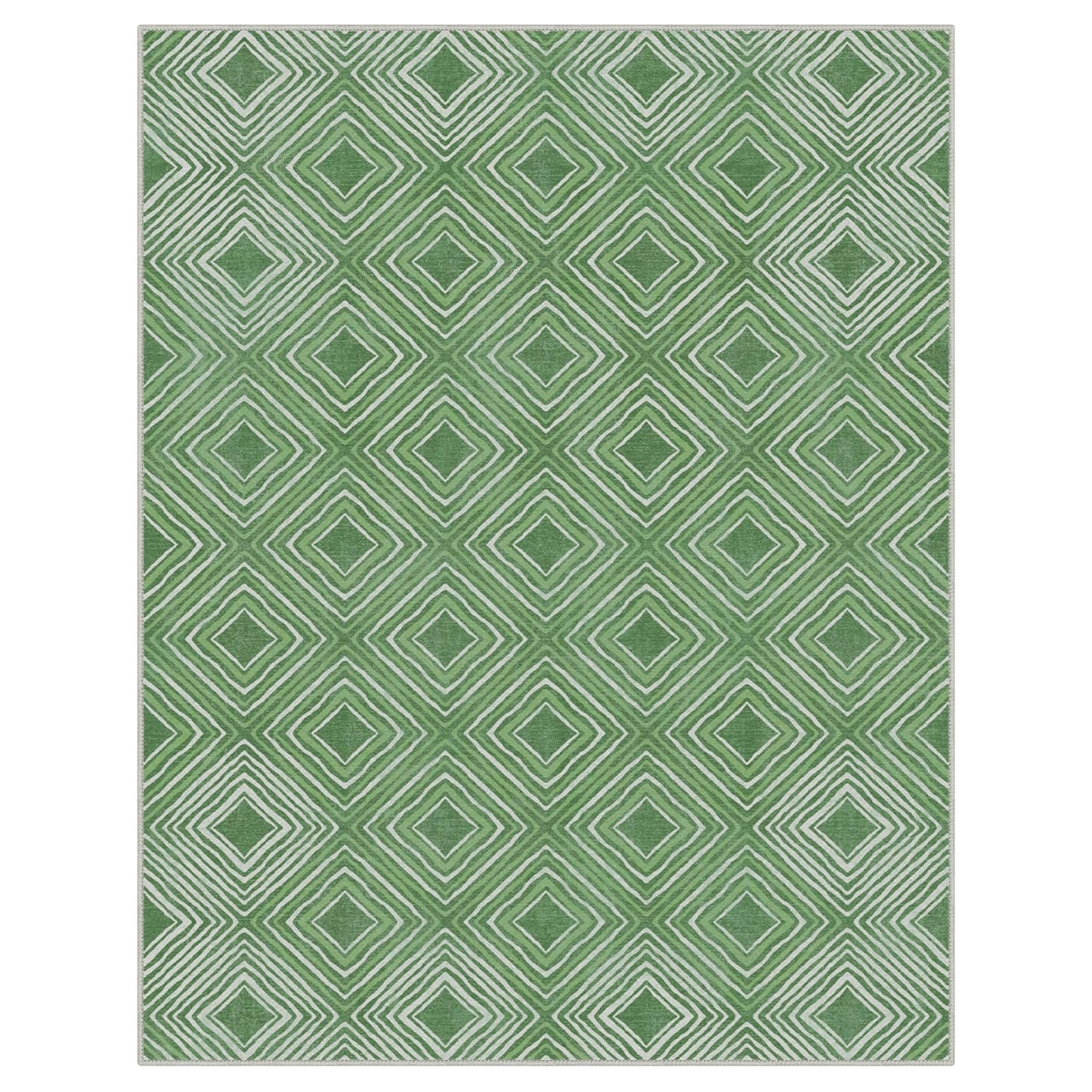 GENIMO Modern Geometric Checkered Machine Washable Non Slip Area Rug