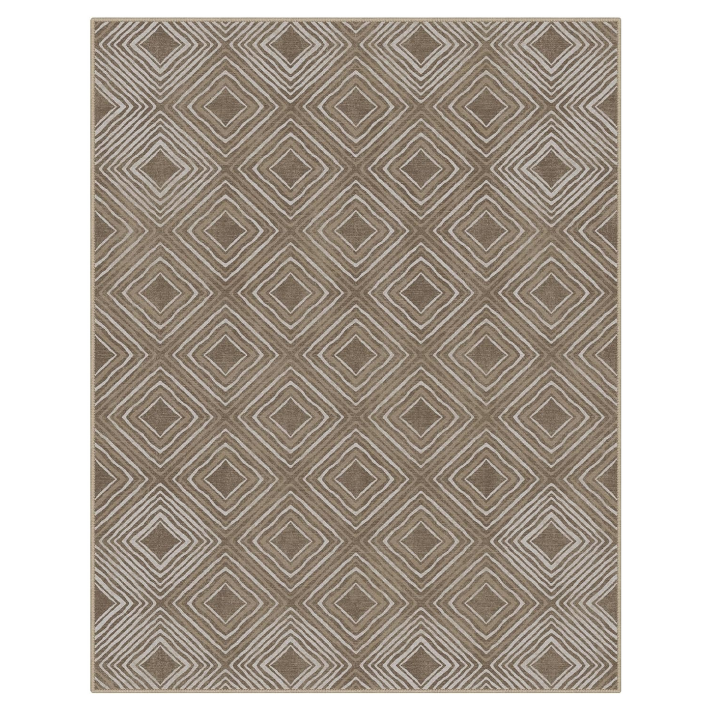 GENIMO Modern Geometric Checkered Machine Washable Non Slip Area Rug