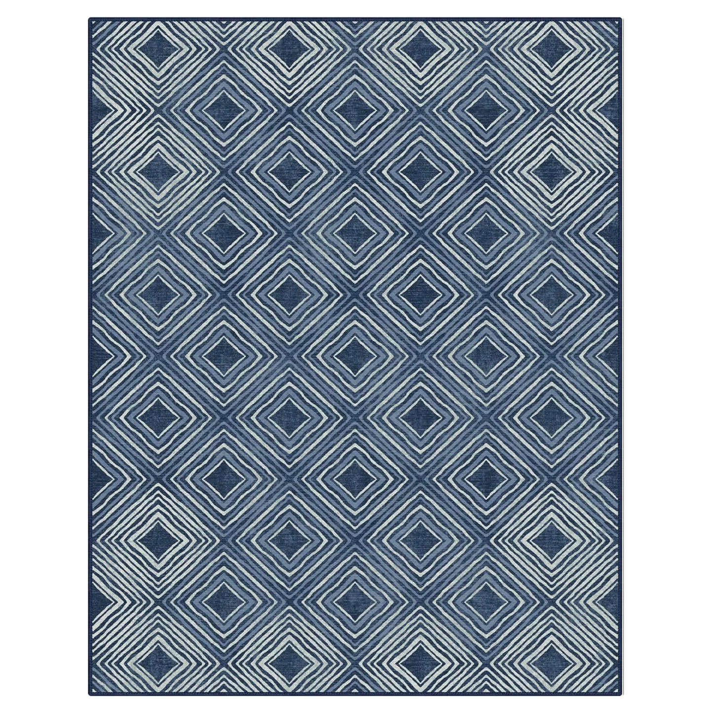 GENIMO Modern Geometric Checkered Machine Washable Non Slip Area Rug