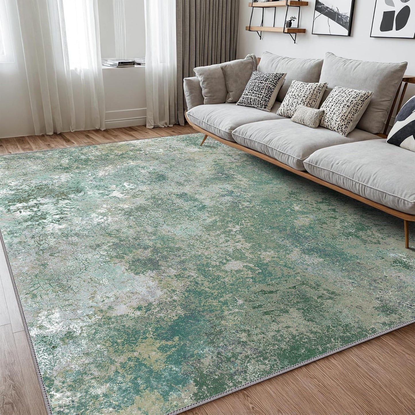GENIMO Abstract Clouds Art Machine Washable Area Rug