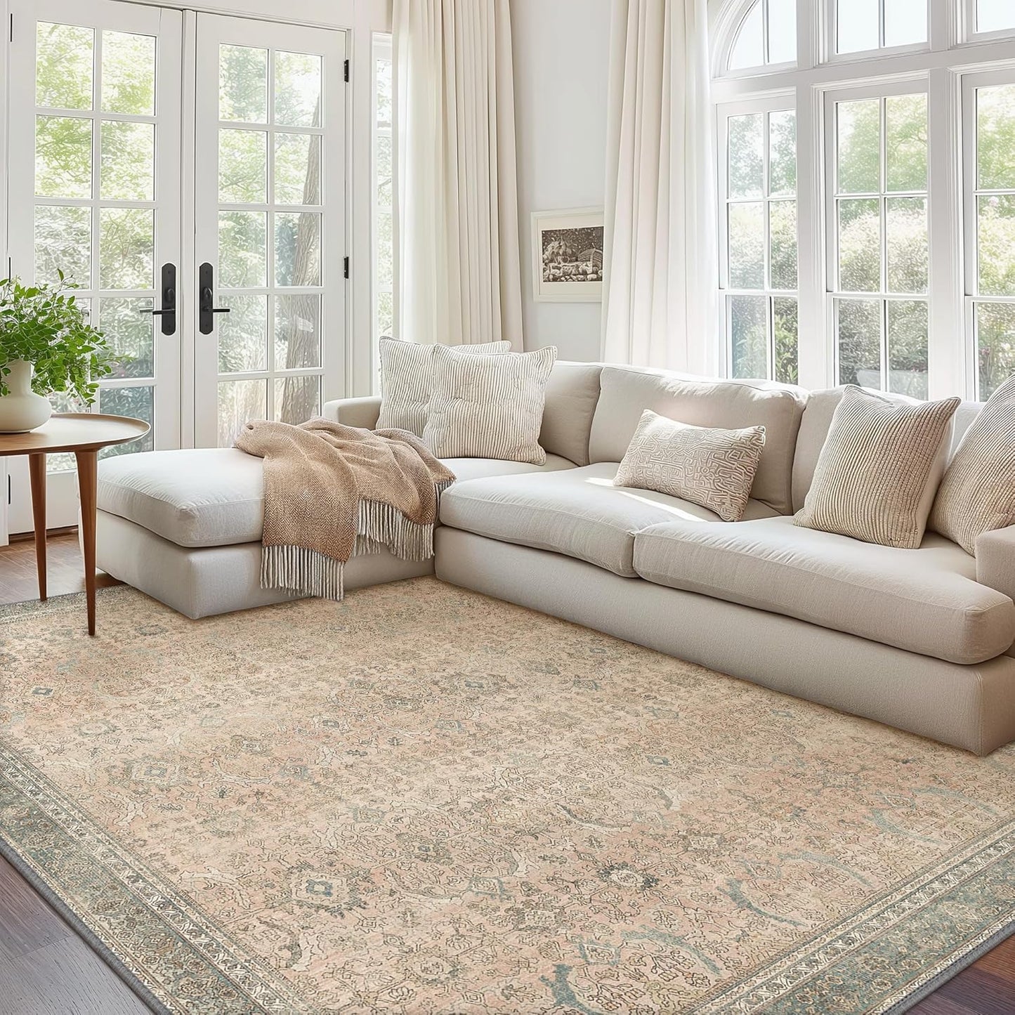 GENIMO Vintage Gorgeous Warm Color Non-Slip Washable Area Rug