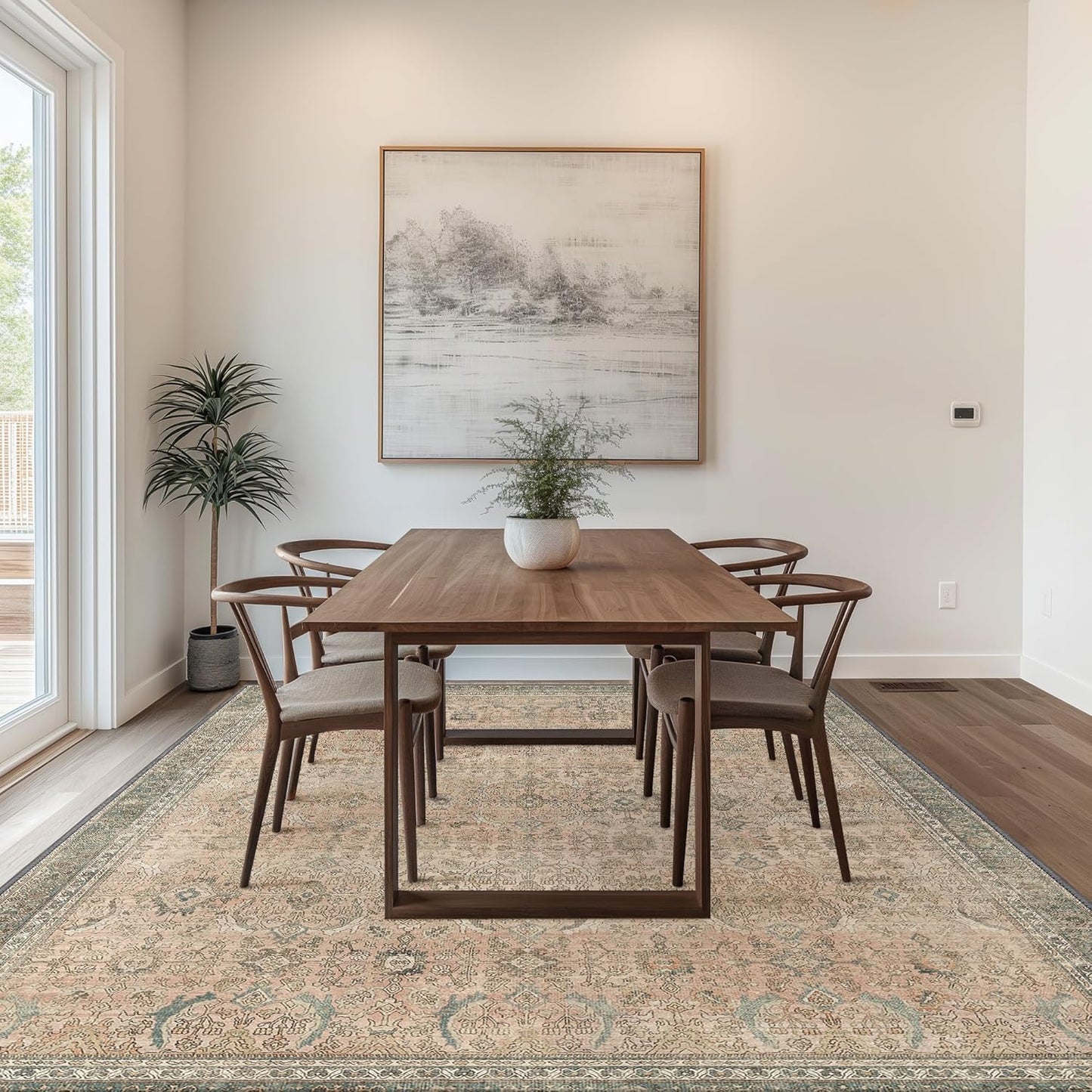GENIMO Vintage Gorgeous Warm Color Non-Slip Washable Area Rug