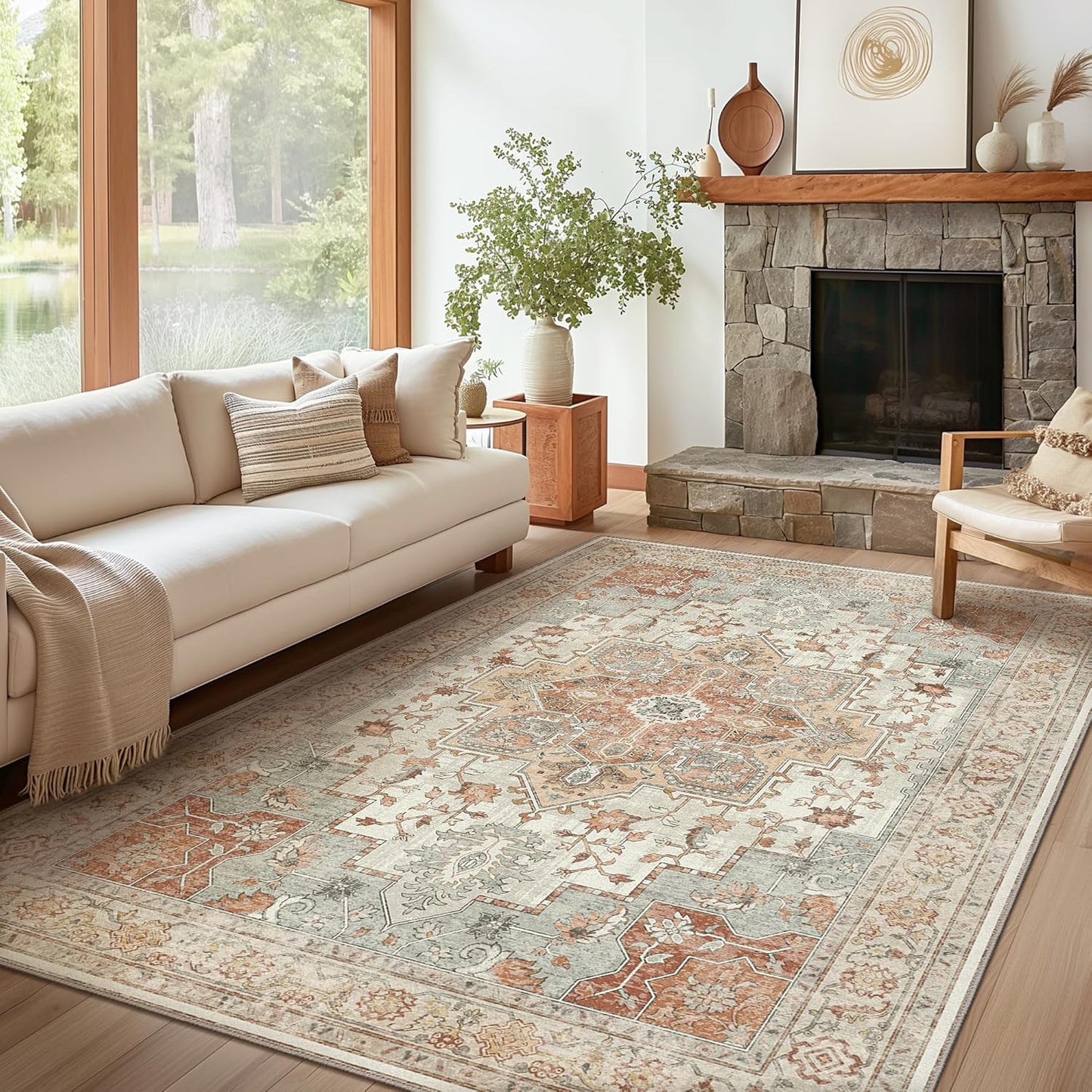 GENIMO Area Rug Vintage European Print