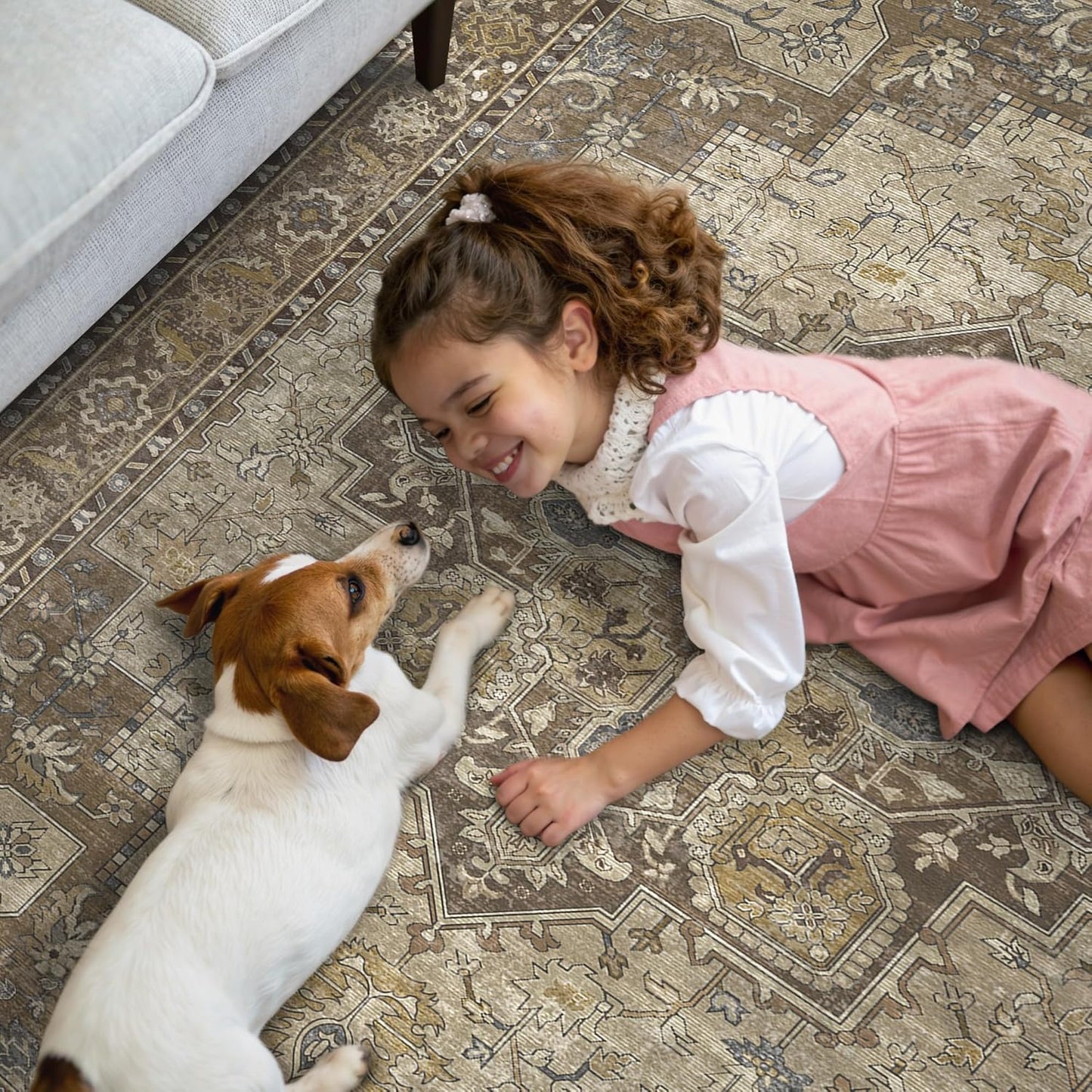 GENIMO Gorgeous Prints Machine Washable Low Pile Runner Rug