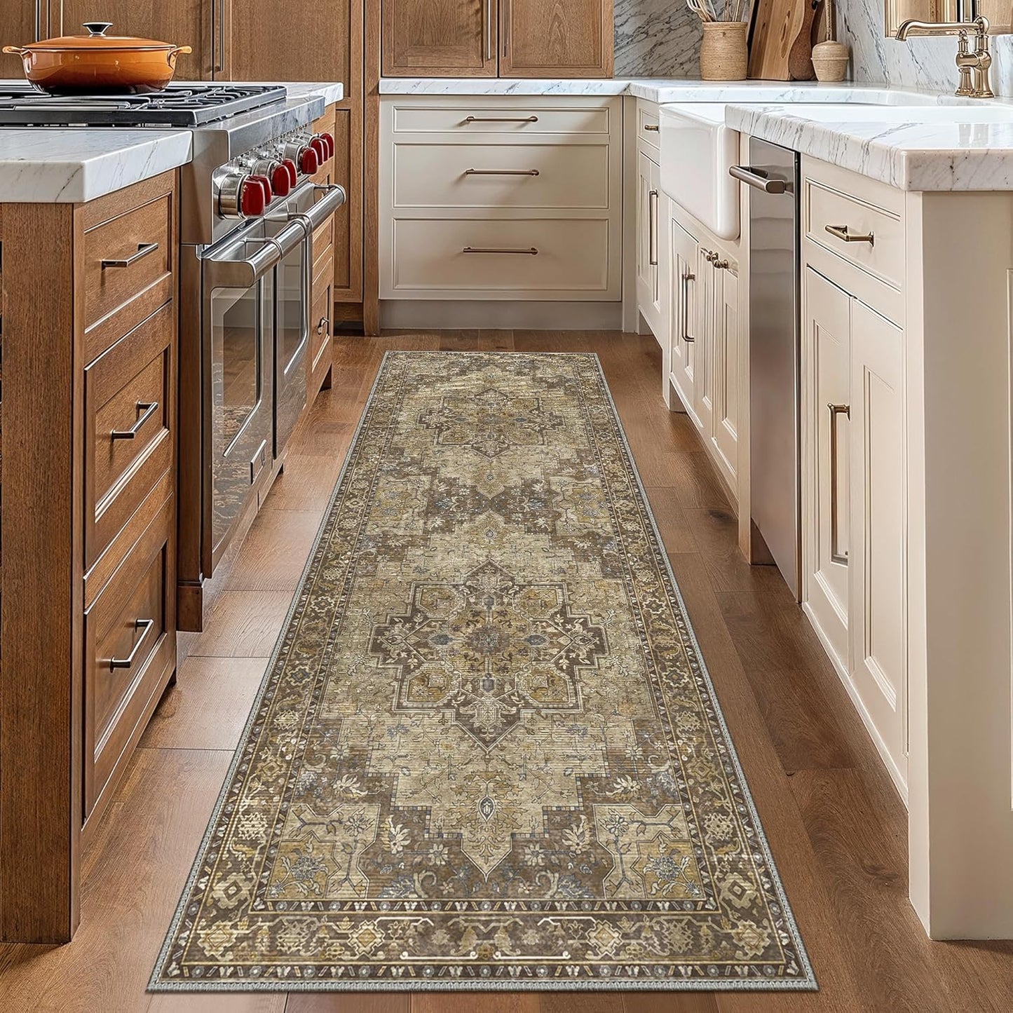 GENIMO Gorgeous Prints Machine Washable Low Pile Runner Rug