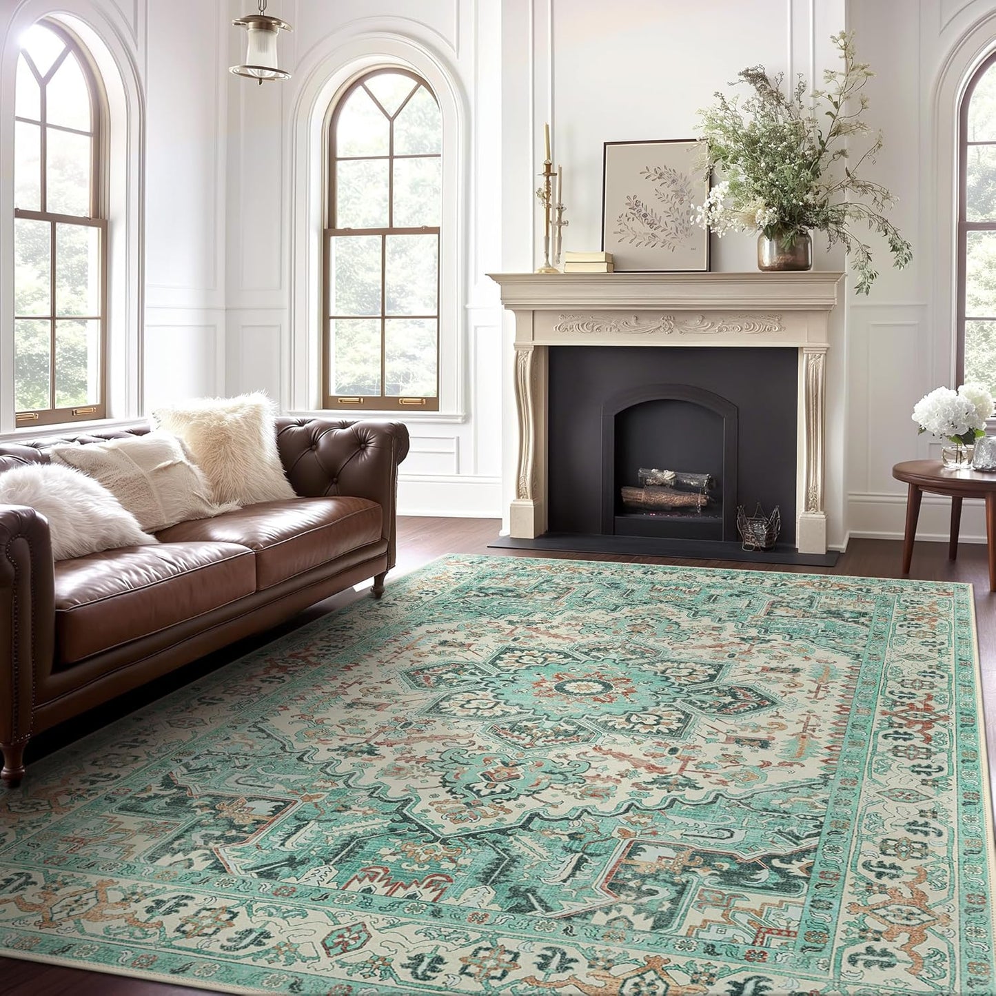 GENIMO Vintage Ethnic Bright Colored Area Rug