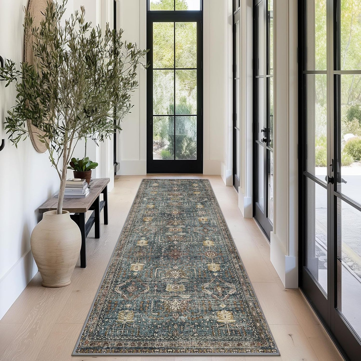 GENIMO Vintage Bohemian Print Non-Slip Runner Rug