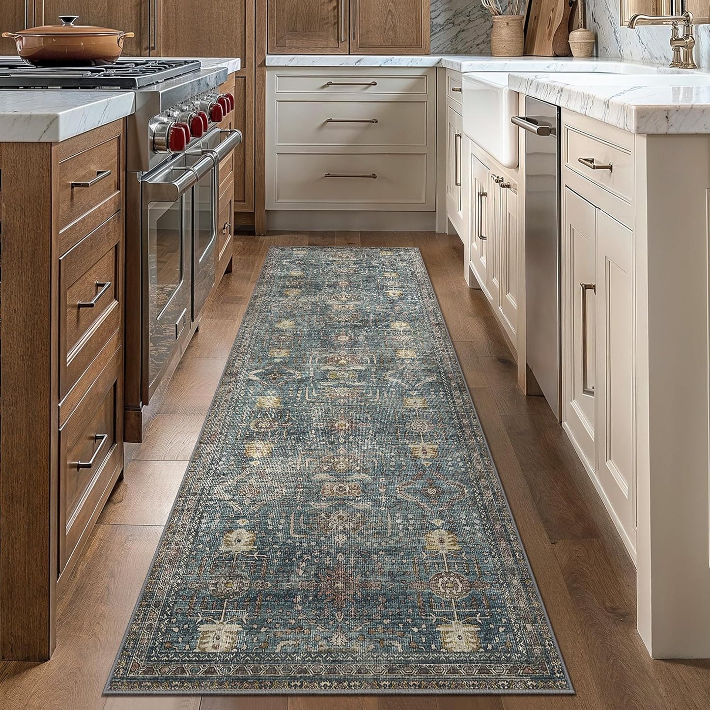 GENIMO Vintage Bohemian Print Non-Slip Runner Rug