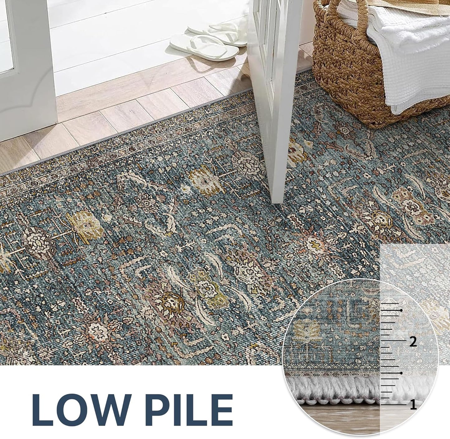 GENIMO Vintage Bohemian Print Non-Slip Runner Rug