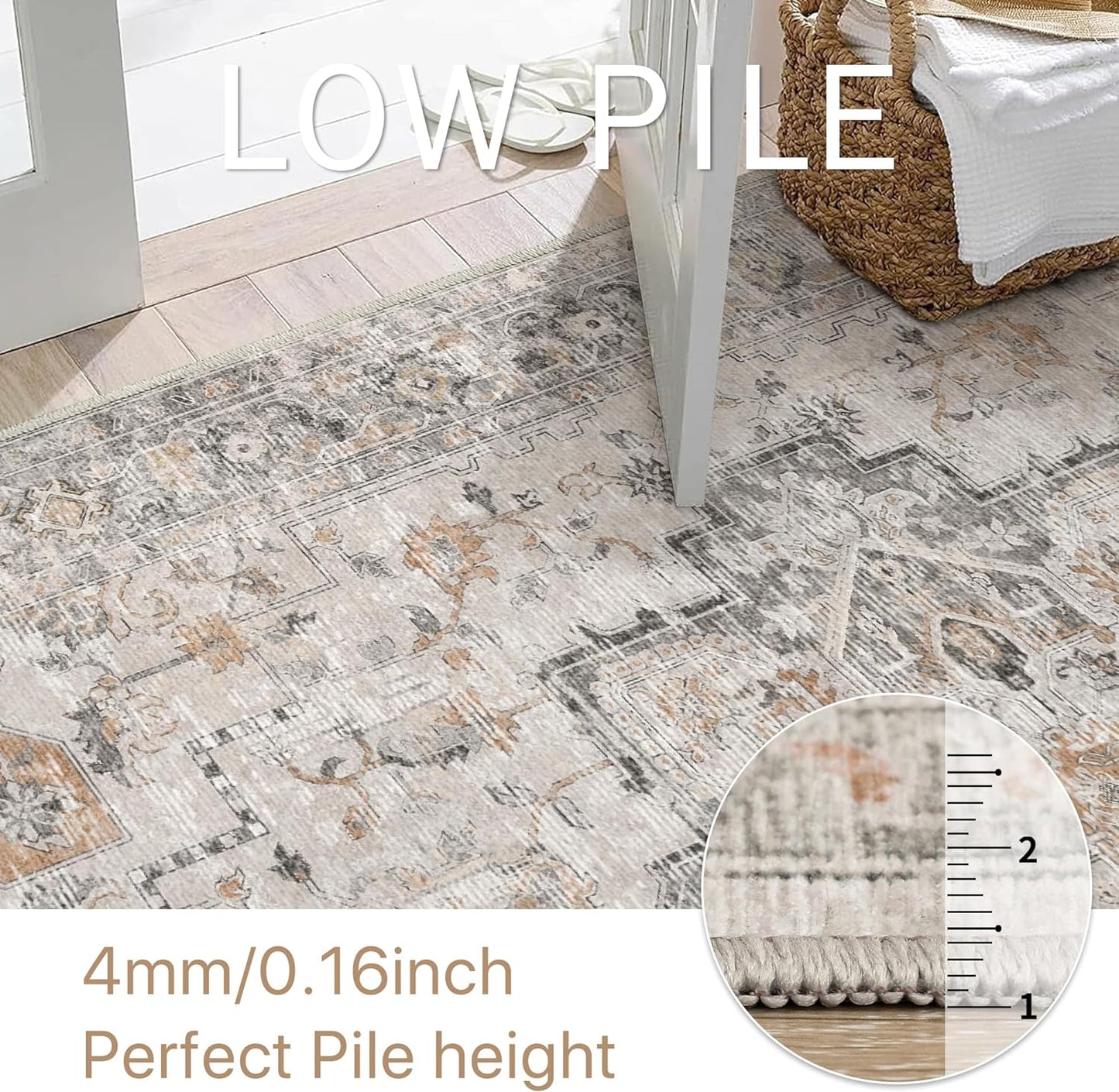 GENIMO Machine Washable Non Slip with Gripper Runner Rug