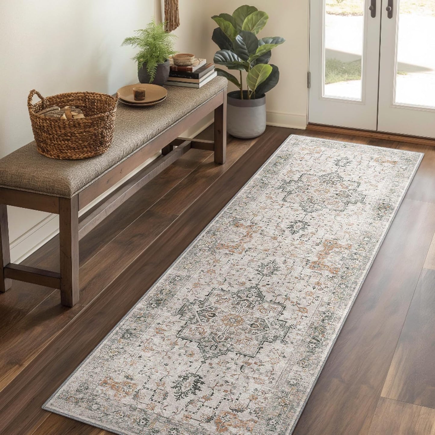 GENIMO Machine Washable Non Slip with Gripper Runner Rug