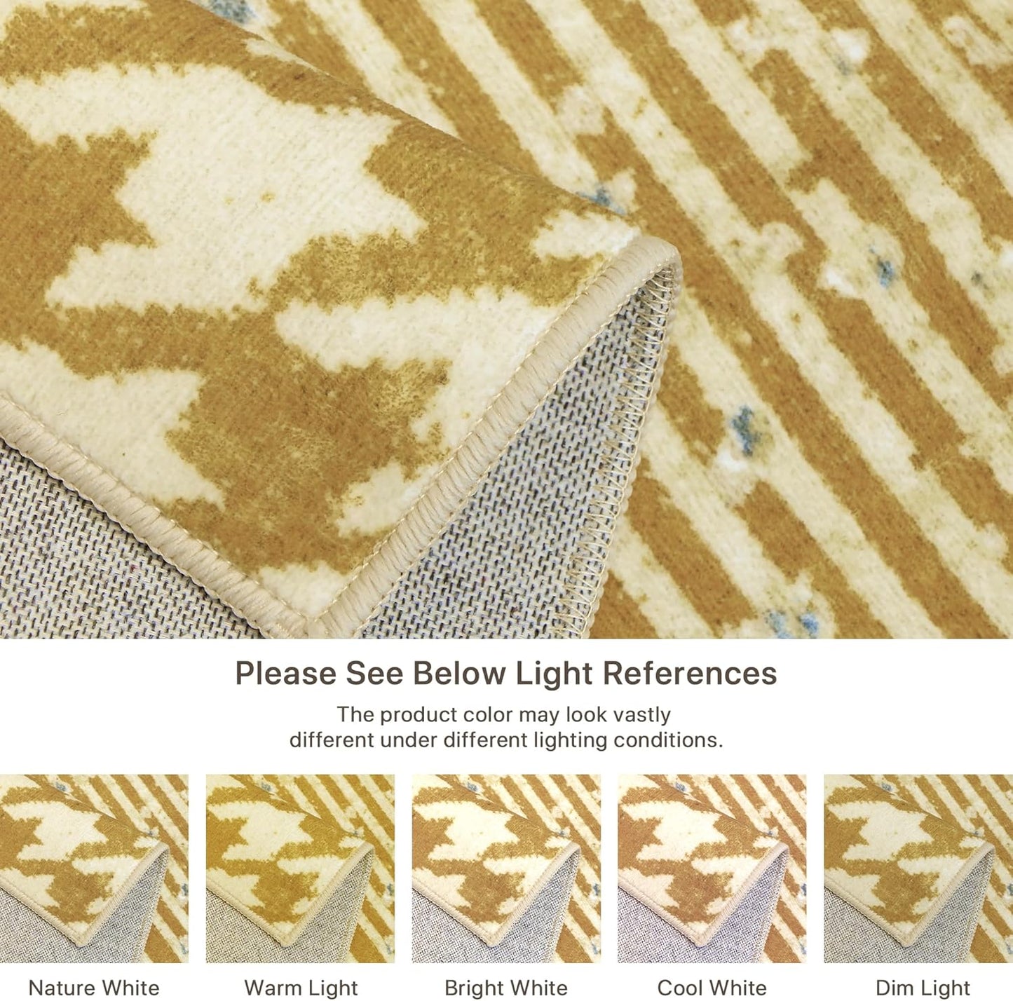 GENIMO Abstract Geometric Aesthetic Non-Slip Area Rug