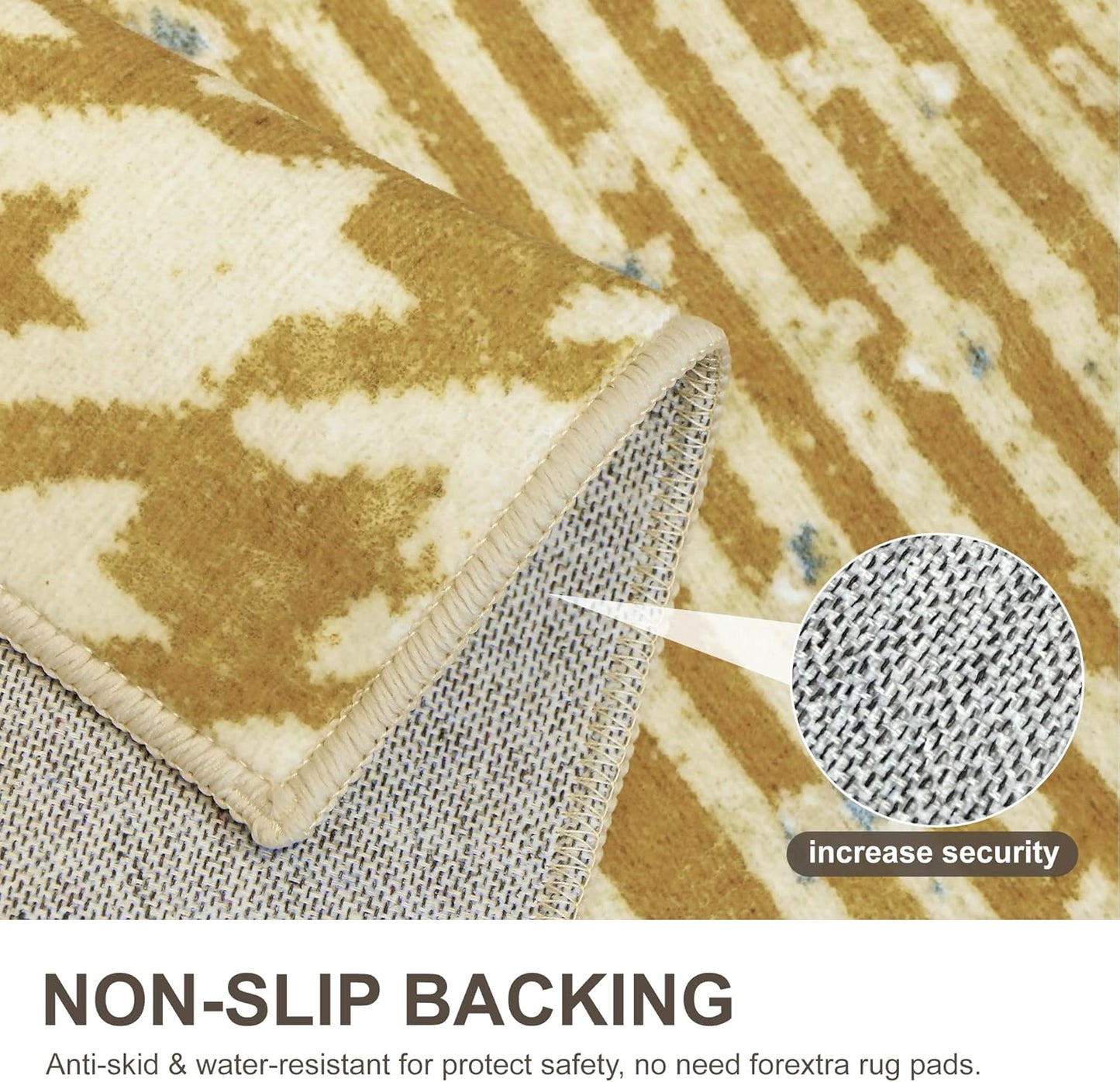 GENIMO Abstract Geometric Aesthetic Non-Slip Area Rug