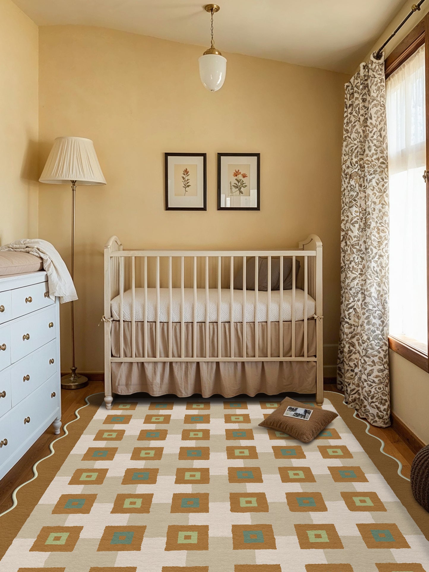 GENIMO Modern Geometric Decorative Irregular Area Rug
