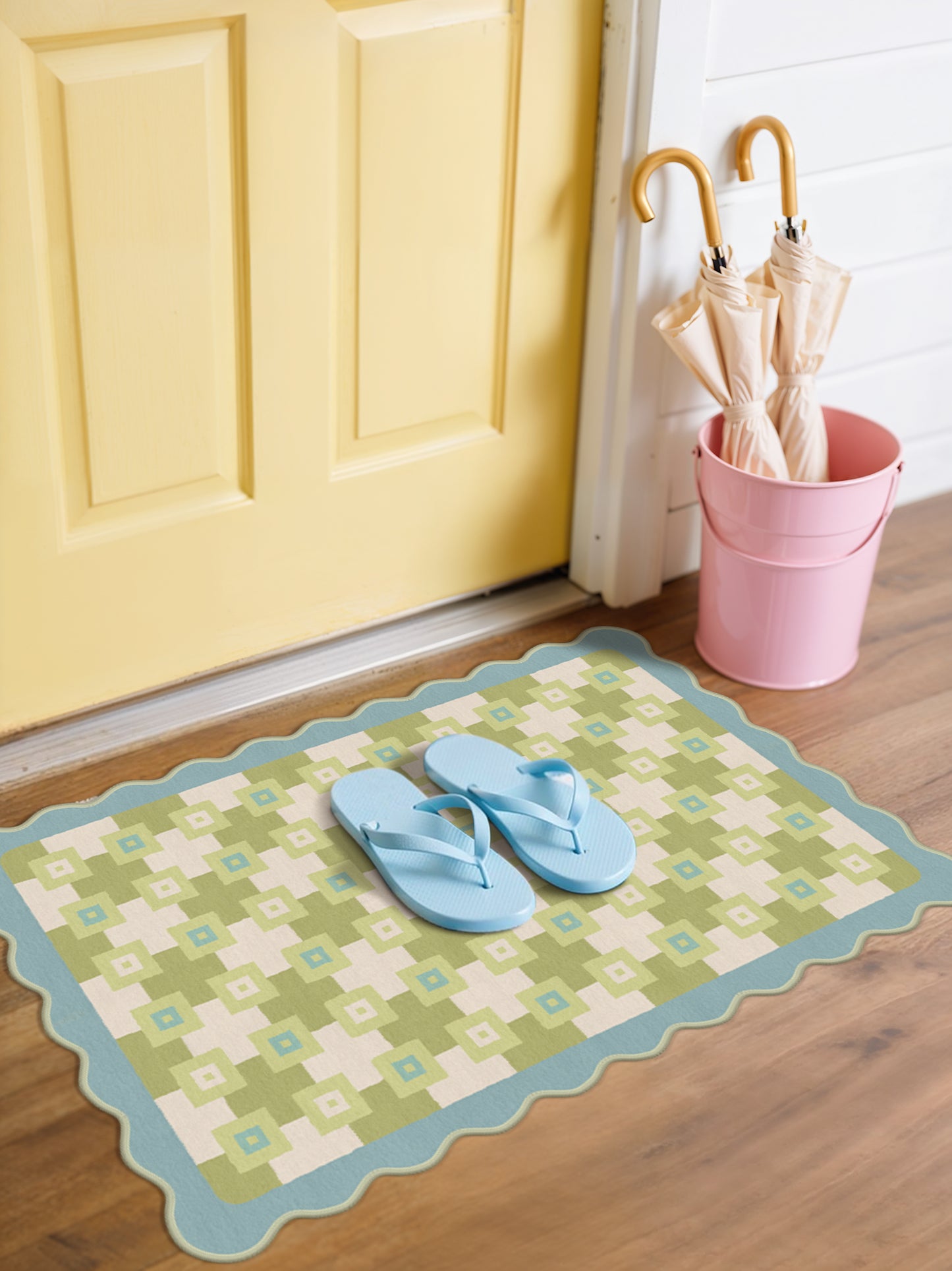 GENIMO Modern Geometric Decorative Irregular Area Rug
