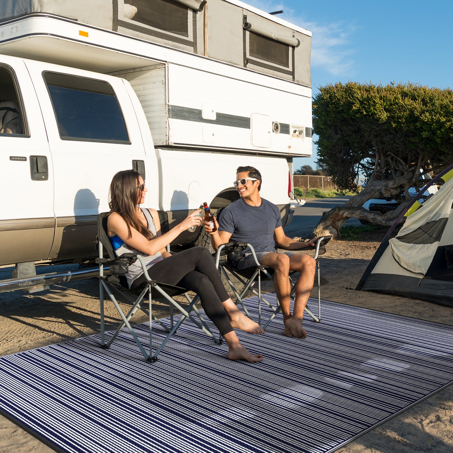 GENIMO Outdoor Rug for Patio Clearance,8'x10' Waterproof Mat