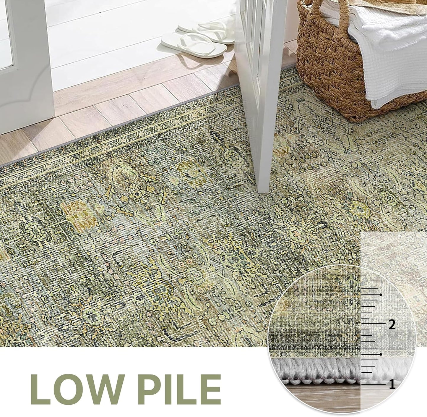 GENIMO Vintage Bohemian Print Non-Slip Runner Rug