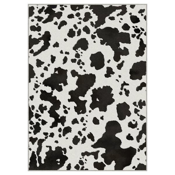 Nava Washable Morden Farmhouse Cow Print Rug