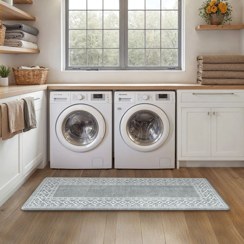 GENIMO 2Pcs Anti Fatigue Padded Kitchen Mat Non Slip Washable Runner Rug for Sink