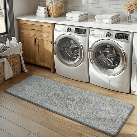 GENIMO 2Pcs Anti Fatigue Cushioned Kitchen Mat Non Slip Washable Runner Rug for Sink