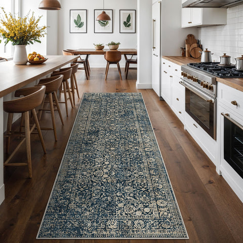 GENIMO Flourishing Floral Print Machine Washable Runner Rug,2'x6'