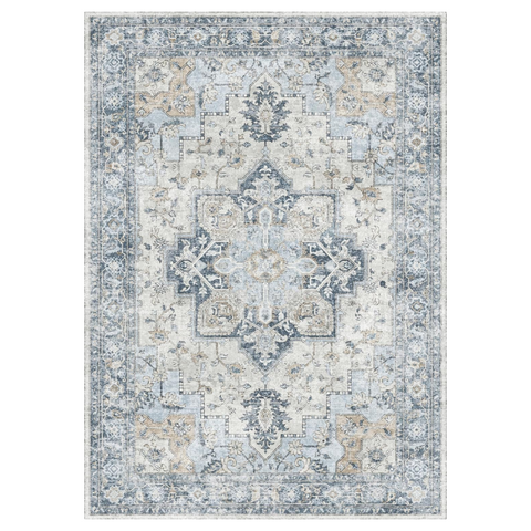 GENIMO Machine Washable Rugs Non Slip Carpet with Gripper AR1005
