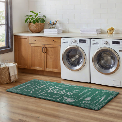 GENINO 2PCS Cushioned Anti Fatigue Runner Rugs Non Slip Washable Kitchen Mats for Floor