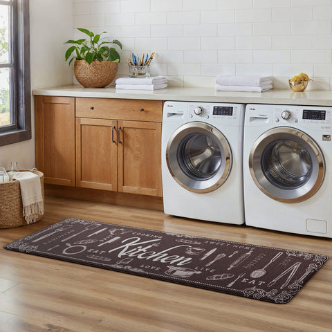 GENINO 2PCS Cushioned Anti Fatigue Runner Rugs Non Slip Washable Kitchen Mats for Floor