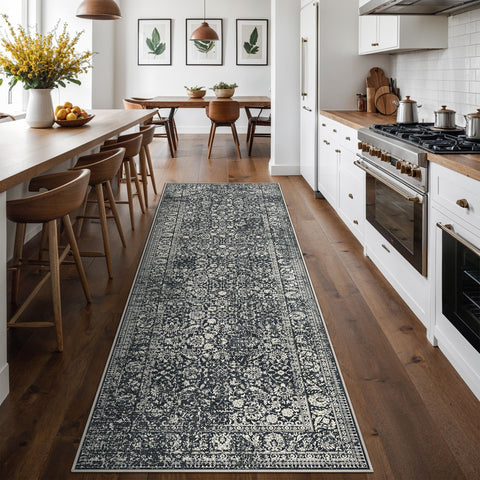 GENIMO Flourishing Floral Print Machine Washable Runner Rug,2'x6'