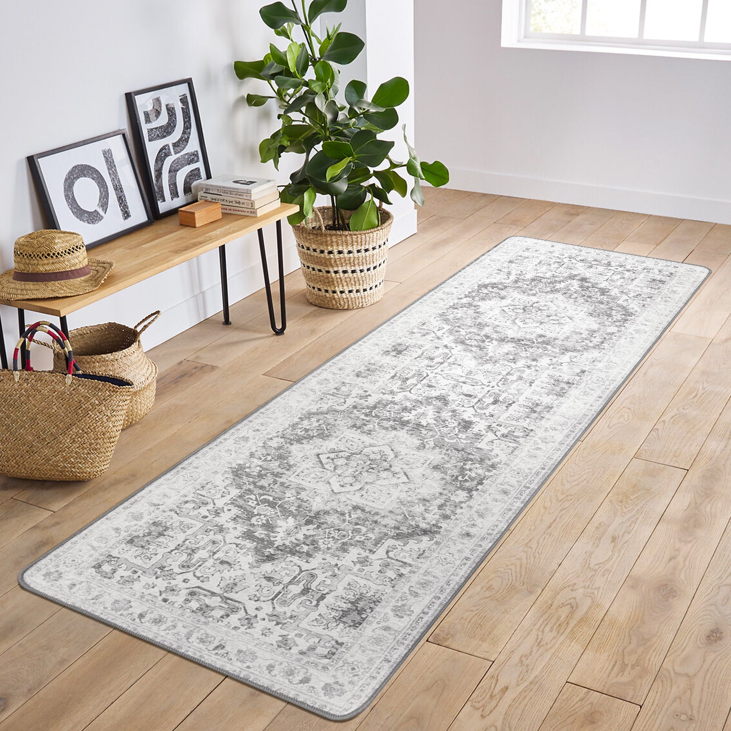 GENIMO Area Rug Non Slip Rug, Machine Washable Low Pile Rugs