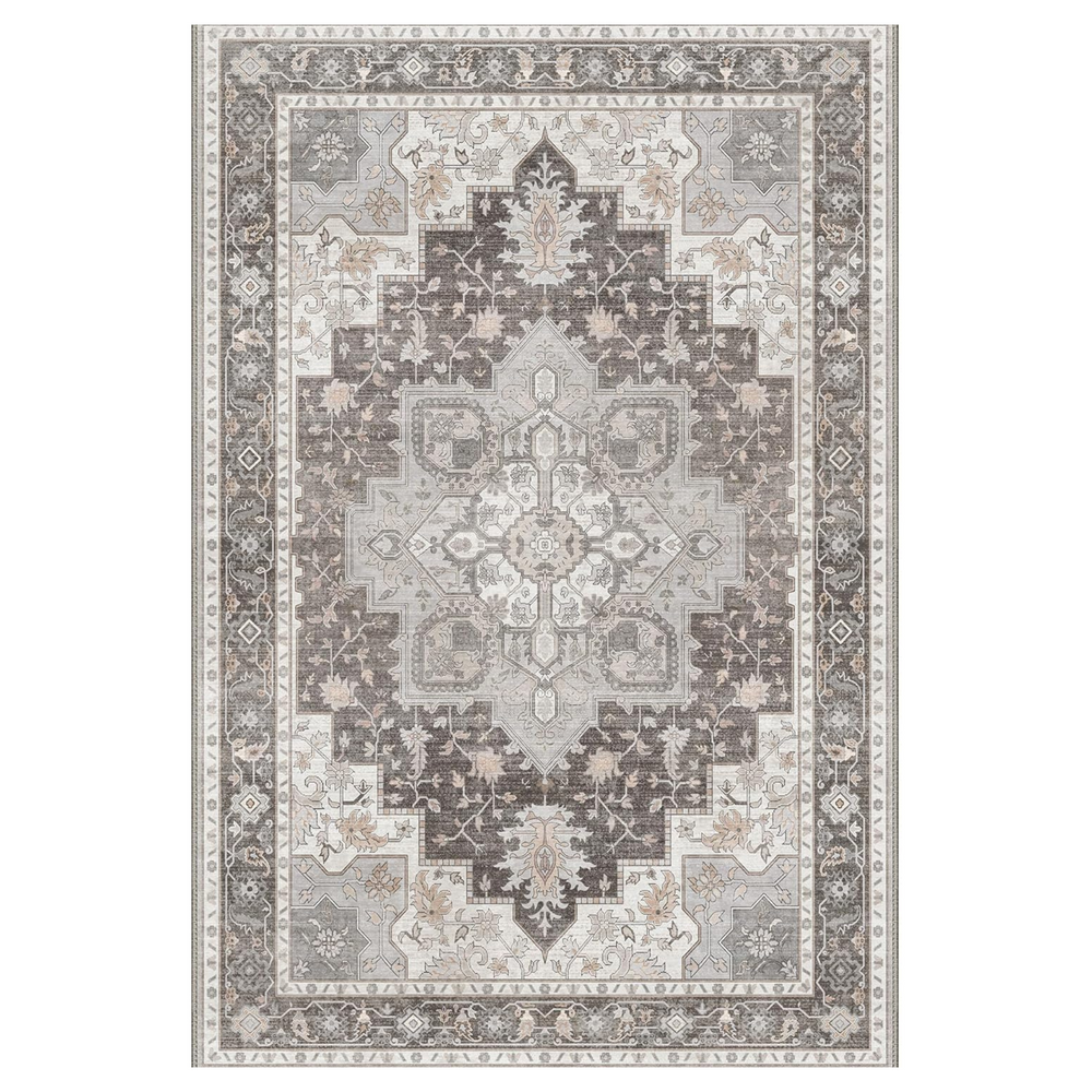 Daria Vintage Persian Tribal Rug in Reddish Brown | GENIMO