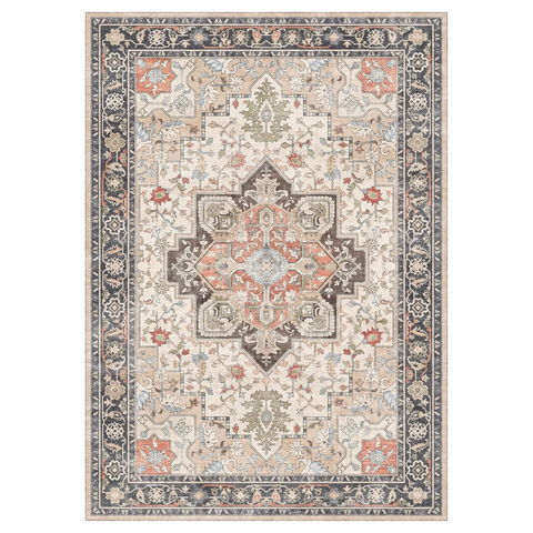 GENIMO Gorgeous Prints Machine Washable Low Pile Area Rug