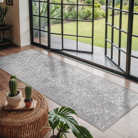 GENIMO Flourishing Floral Print Machine Washable Runner Rug,2'x6'