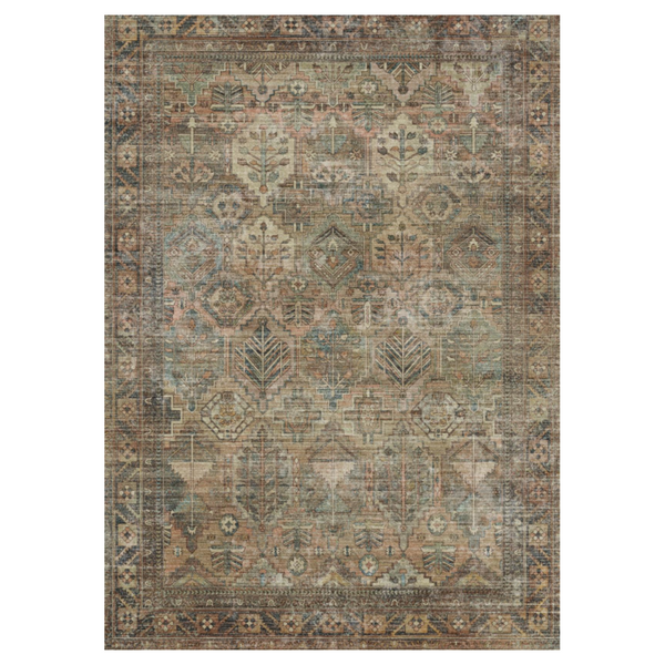 GENIMO Vintage Classic Print Dark Color Washable Area Rug