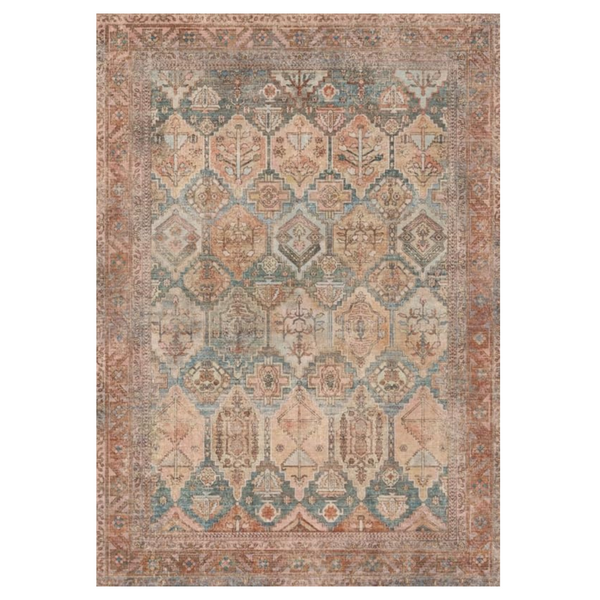 GENIMO Vintage Classic Print Multi Color Washable Area Rug