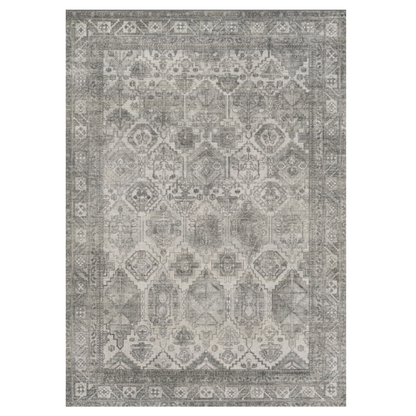 GENIMO Vintage Classic Print Washable Area Rug Gray