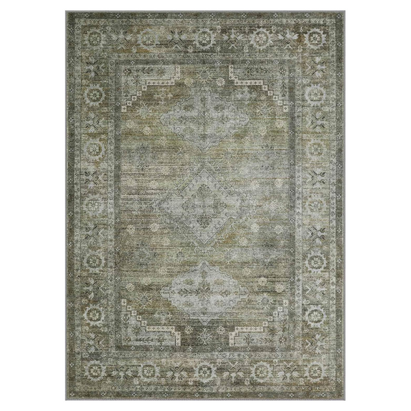 GENIMO Fantasy Geometric Floral Print Non-Slip Washable Area Rug