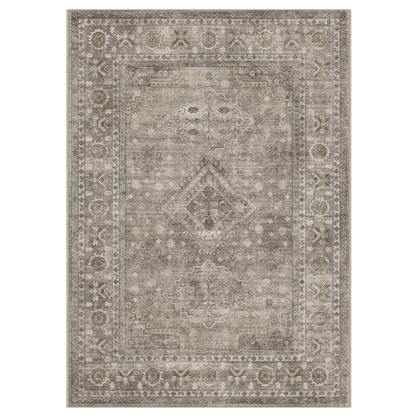 GENIMO Fantasy Geometric Floral Print Light Color Non-Slip Washable Area Rug