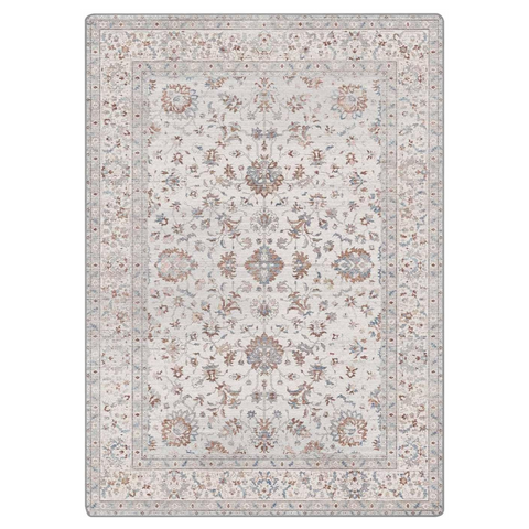 GENIMO Fresh Small Floral Print Machine Washable Neutral Area Rug