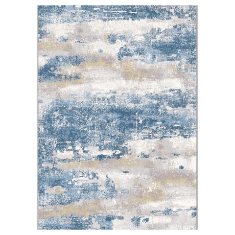 GENIMO Modern Abstract Print Soft Area Rug Blue