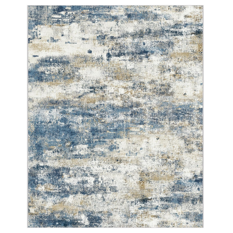 GENIMO Modern Abstract Print Soft Area Rug Blue