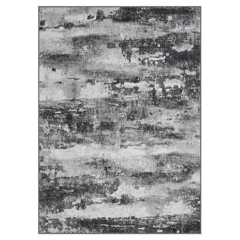 GENIMO Modern Abstract Print Soft Area Rug Gray