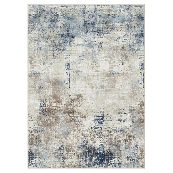 GENIMO Modern Abstract Textured Machine Washable Area Rug Blue