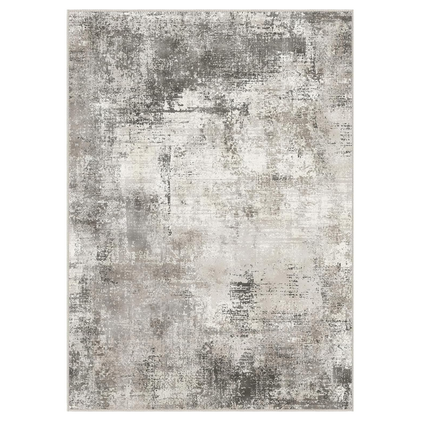 GENIMO Modern Abstract Textured Machine Washable Area Rug Gray