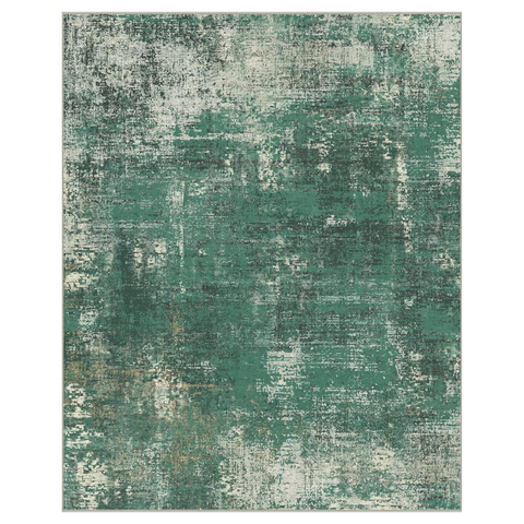 GENIMO Modern Abstract Textured Machine Washable Area Rug Green