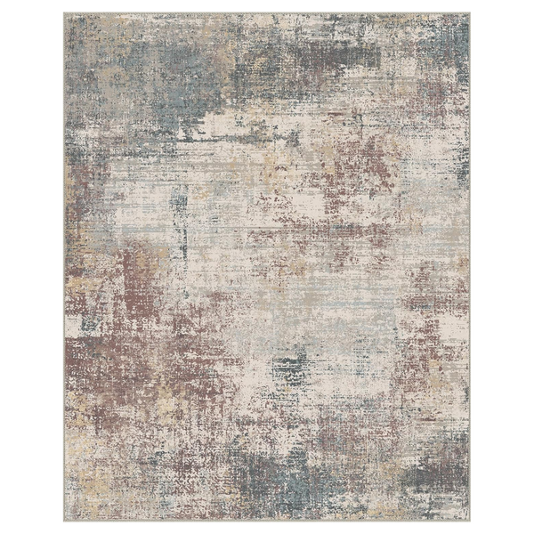 GENIMO Modern Abstract Textured Machine Washable Area Rug Red