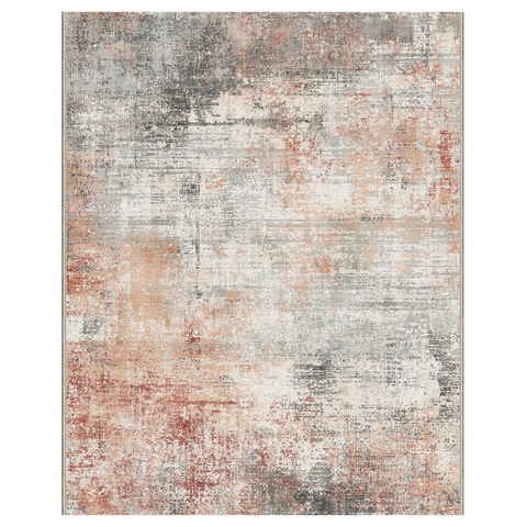 GENIMO Modern Abstract Textured Machine Washable Area Rug Red