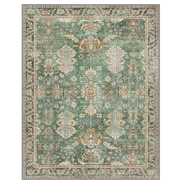 GENIMO Vintage Gorgeous Bohemian Print Non-Slip Low Pile Area Rug
