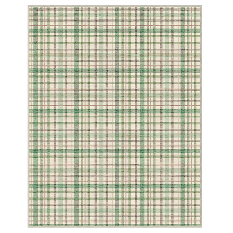 GENIMO Classic Plaid Print Machine Washable Non-Slip